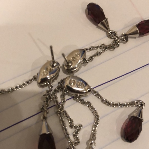 Swarovski amethyst drop earrings - Picture 9 of 13